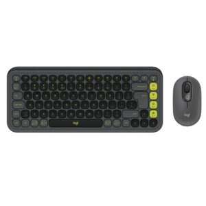Logitech POP Icon Combo | Brezžična Bluetooth Povezava | Grafitno Zelena | Tiho Tipkanje In SilentTouch | Kompaktna Večnapravilna Tipkovnica In Miška