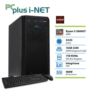 PCPLUS i-net Ryzen 5 5600GT | 16GB | 1TB | Namizni Računalnik + Tipkovnica & Miška