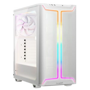 BE QUIET! Pure Base 501 DX BGW77 | Belo | ARGB Osvetlitev | Kaljeno Steklo | 3x 140 mm PWM | USB-C | Gaming Ohišje