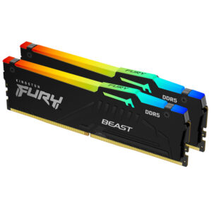 KINGSTON Fury Beast RGB 32GB (2x16GB) DDR5 | 6800MT/s | KF568C34BBEAK2-32 | RAM Pomnilnik