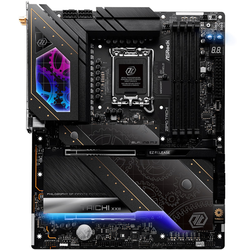 Asrock z890 taichi | lga1851 | 4xddr5 | wi-fi | rgb | atx | gaming matična plošča 1 Asrock z890 taichi lga1851 4xddr5 wi-fi gaming rgb atx osnovna plošča komponentko