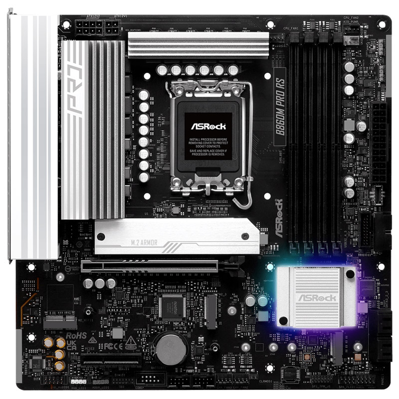 Asrock b860m pro rs | lga 1851 | 4xddr5 | matx | matična plošča 1 Asrock b860m pro rs lga1851 4xddr5 matx osnovna plošča komponentko