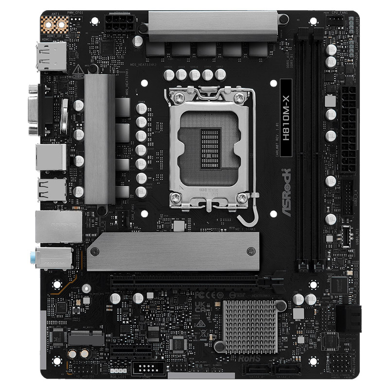 Asrock h810m-x | lga 1851 | 2xddr5 | matx | matična plošča 1 Asrock h810m-x lga1851 2xddr5 matx osnovna plošča komponentko