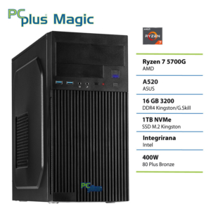 PCPLUS Magic Ryzen 7 5700G | 16GB | 1TB | Namizni Računalnik