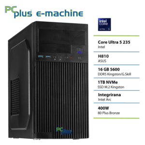PCPLUS e-machine Ultra 5 235 | 16GB | 1TB | Brez OS | Namizni Računalnik