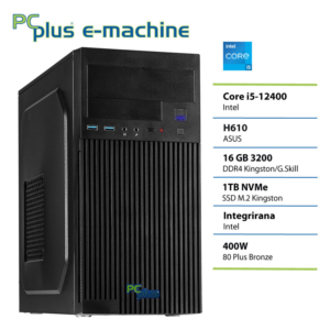 PCPLUS e-machine i5 12400 | 16GB | 1TB | Namizni Računalnik