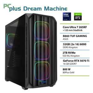 PCPLUS Dream Machine Ultra 7 265KF | 32GB | 2TB | RTX 5070 Ti 16GB | Brez OS | Gaming Namizni Računalnik