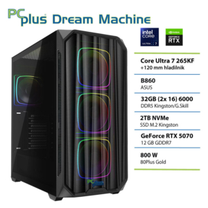 PCPLUS Dream Machine Ultra 7 265KF | 32GB | 2TB | RTX 5070 12GB | Brez OS | Gaming Namizni Računalnik