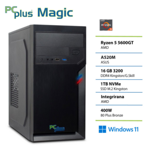 PCPLUS Magic Ryzen 5 5600GT | 16GB | 1TB | W11H | Namizni Računalnik
