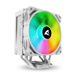 Sharkoon A40 RGB White | 120mm PWM Procesorski Hladilnik | 220W TDP | 4 Heatpipe | ARGB | CPU Hladilnik
