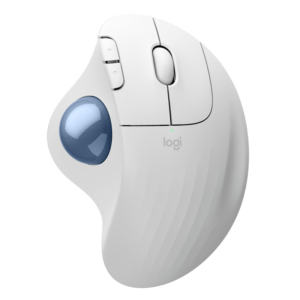 LOGITECH ERGO M575S | Bluetooth In Logi Bolt | Tiho Klikanje | Ergonomska Trackball Miška | Bela Brezžična Miška
