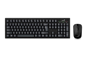 Genius Smart KM-8101 | Brezžični 2.4 GHz Komplet Tipkovnice In Miške | AI Copilot Tipka | Full-Size | Črna | Komplet Tipkovnice In Miške