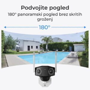 Reolink Duo P750 Serija | 16MP 4K UHD | 180° Panorama | Zunanja PoE IP Kamera