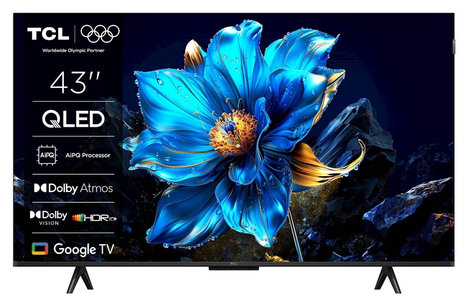 Tcl 4k qled tv 43p71k, google tv, dolby vision & atmos komponentko