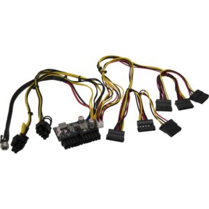 Inter-Tech Mini-ITX PSU 200W NAS DC/DC | 200W Podpora | 12V Vhod | SATA In PCIe Priključki | Mini-ITX Napajalnik