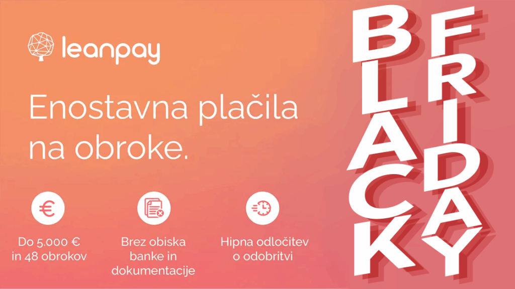 Black friday - do računalnika na obroke z leanpay