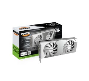 INNO3D GeForce RTX 5070 Twin X2 OC White 12GB | GDDR7 192-Bit | Blackwell | DLSS 4 | Dual Fan SFF | 3X DisplayPort 2.1b HDMI 2.1b | Grafična Kartica