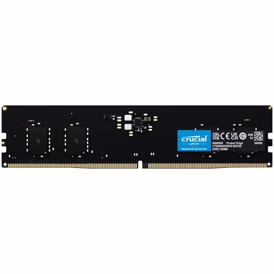 Crucial ddr5-5600 | 16gb | udimm | ct16g56c46u5 | pomnilnik 1 Crucial 16gb ddr5-5600 udimm cl46 (16gbit) pomnilnik, ean: 649528929730 komponentko