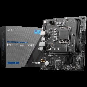 MSI PRO H610M-E | DDR4 | Micro-ATX | LGA 1700 | HDMI VGA 2xUSB3.2 4xUSB2.0 | Matična Plošča