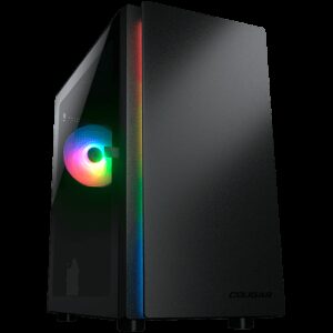 COUGAR Purity RGB Black | MicroATX Mini Tower | Kaljeno Steklo | 1xARGB Ventilator | Črna | Računalniško Ohišje
