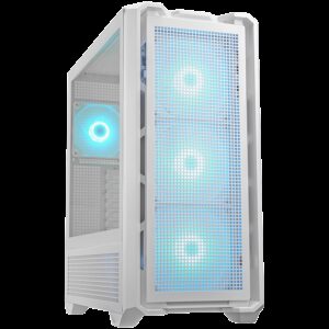 COUGAR MX600 RGB White | ATX Mid Tower | Mreža na Sprednji Plošči | Kaljeno Steklo | Bela | Računalniško Ohišje