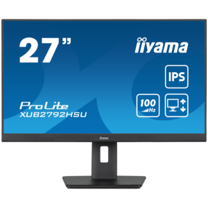 IIYAMA XUB2792HSU-B6 | Slim-Line | 27" (68,58cm) | 1920 x 1080 FHD | 75Hz | IPS LED | 250 cd/m² | 1000:1 | 4ms | VGA/HDMI/DisplayPort | Sijajen vsestranski računalniški monitor