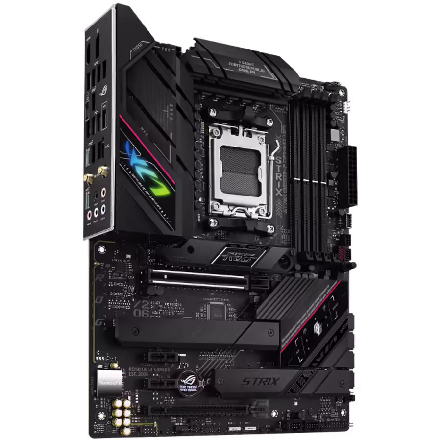 Asus rog strix b650e-f gaming wifi | am5 | atx | ethernet wifi 6e | bluetooth | aura sync support | matična plošča 1 Asus rog strix b650e-f gaming wifi am5 atx gaming mb – amd b650 4xdimm ddr5 3xm. 2 4xsata pcie 5. 0 2. 5gb ethernet wifi 6e + bluetooth 1xdisplayport 1xhdmi with aura sync support komponentko