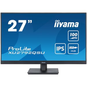IIYAMA Monitor LED XU2792QSU-B6 | 68,6cm (27") | IPS | 2560x1440 | 100Hz | HDMI Displayport 4xUSB | Monitor za Dom