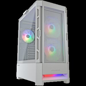 COUGAR | Case Airface RGB White | Mid Tower | Kaljeno Steklo | Belo | Računalniško Ohišje