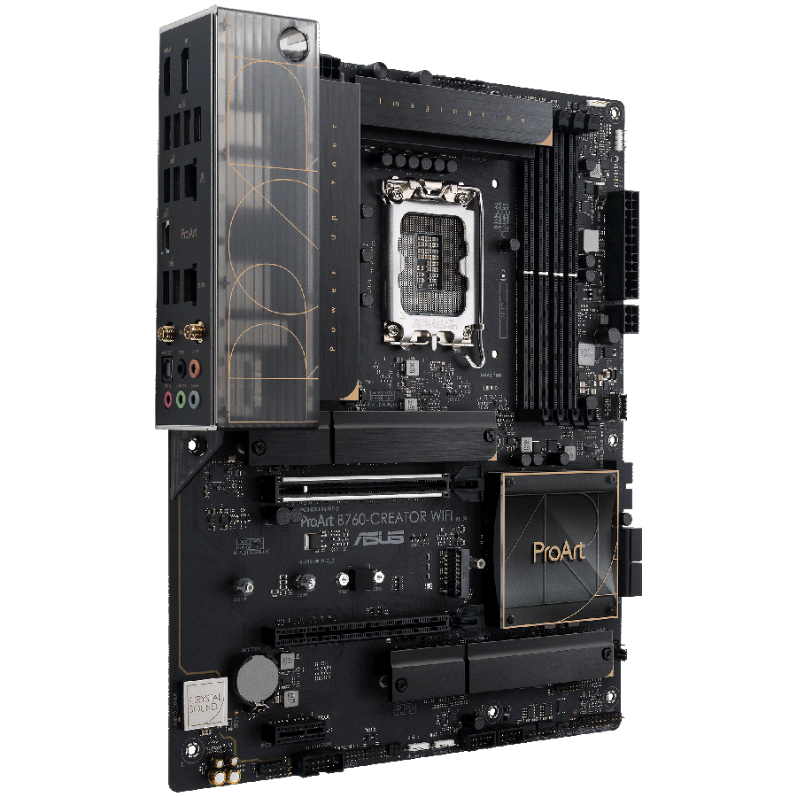 Asus proart b760-creator wifi | lga 1700 | atx | ethernet wifi 6 | bluetooth | displayport hdmi | aura sync | profesionalna matična plošča 1 Asus proart b760-creator wifi lga1700 atx profesionalna matična plošča – intel b760 4xdimm ddr5 3xm. 2 4xsata pcie 5. 0 2. 5gb 1gb ethernet wifi 6 bluetooth 1xdisplayport 1xhdmi with aura sync support komponentko