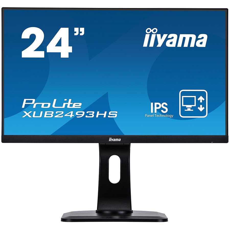 Iiyama prolite xub2493hs | 60,9cm (24") | ips | 1920x1080 | 4ms | 250cd/m² | hdmi displayport | poslovni monitor 1 24″ ete ips-panel, 1920×1080, 15cm height adj. Stand, 4ms, 250cd/m², speakers, hdmi, displayport (23,8″ vis) komponentko