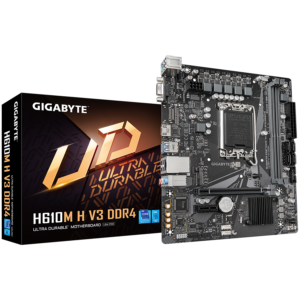 GIGABYTE H610M H V3 DDR4 | LGA1700 Intel H610 | DDR4 3200MHz | M.2 NVMe | HDMI VGA | mATX Osnovna Plošča