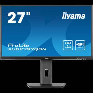 IIYAMA Monitor ProLite XUB2797QSN-B1 | 68,6cm (27") | IPS | 2560x1440 | 100Hz | HDMI Displayport | 4xUSB USB-C | Poslovni Monitor
