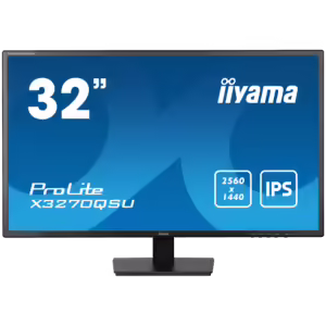 IIYAMA Monitor LED X3270QSU-B1 | 80cm (31.5") | IPS | 2560x1440 | 100Hz | HDMI Displayport USB | 2K Monitor
