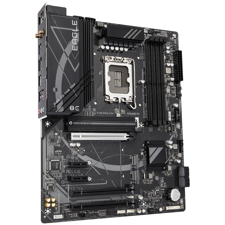 Gigabyte z790 eagle ax | lga 1700 | atx | wifi 6e | hdmi displayport | matična plošča 1 Gigabyte z790 eagle ax lga1700 atx osnovna plošča – intel z790, 4xddr5, 3xm. 2, 4xsata, 2. 5gb lan, wifi 6e, bt, 1xdp, 1xhdmi komponentko