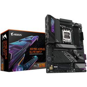 Gigabyte X870E AORUS ELITE WIFI7 | AM5 | AMD X870E | DDR5 8200MHz OC | 4x M.2 In PCIe 5.0 | Wi-Fi 7 In USB4 | ATX Matična Plošča