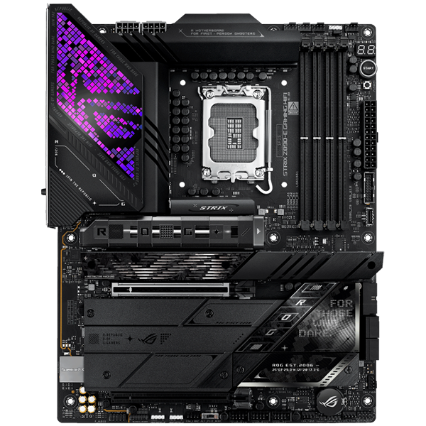 Asus rog strix z890-e gaming wifi | lga1851 | atx | wifi 7 | hdmi displayport | aura sync | matična plošča 1 Asus rog strix z890-e gaming wifi lga1851 atx osnovna plošča – intel z890, 4xddr5, 7xm. 2, 4xsata, 5gb lan, wifi 7, bt, 1xdp, 1xhdmi, 2xtb4 porta (usb type-c), aura sync komponentko