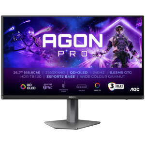 AOC AGON PRO AG276QZD2 67,8cm (26,7") | QHD QD-OLED | 240Hz 0,03ms | Adaptive Sync | Gaming Monitor