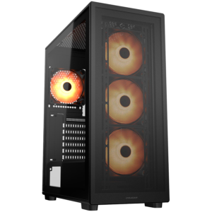 COUGAR MX220 RGB | Črno | Mid Tower ATX | 4x 120mm ARGB Ventilatorji | Mesh Sprednja Stran | Računalniško Ohišje