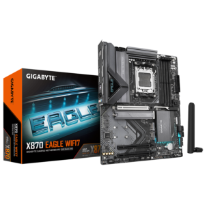 GIGABYTE X870 EAGLE WIFI7 | AM5 AMD X870 | DDR5 8200 OC | PCIe 5.0 M.2 | Wi-Fi 7 Bluetooth 5.4 | USB4 Type-C | ATX Matična Plošča