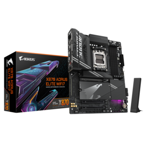 GIGABYTE X870 AORUS ELITE WIFI7 | AMD AM5 | X870 | DDR5 8200 OC | 4x M.2 | WiFi 7 2.5Gb LAN | 2x USB4 Type-C | ATX Osnovna Plošča