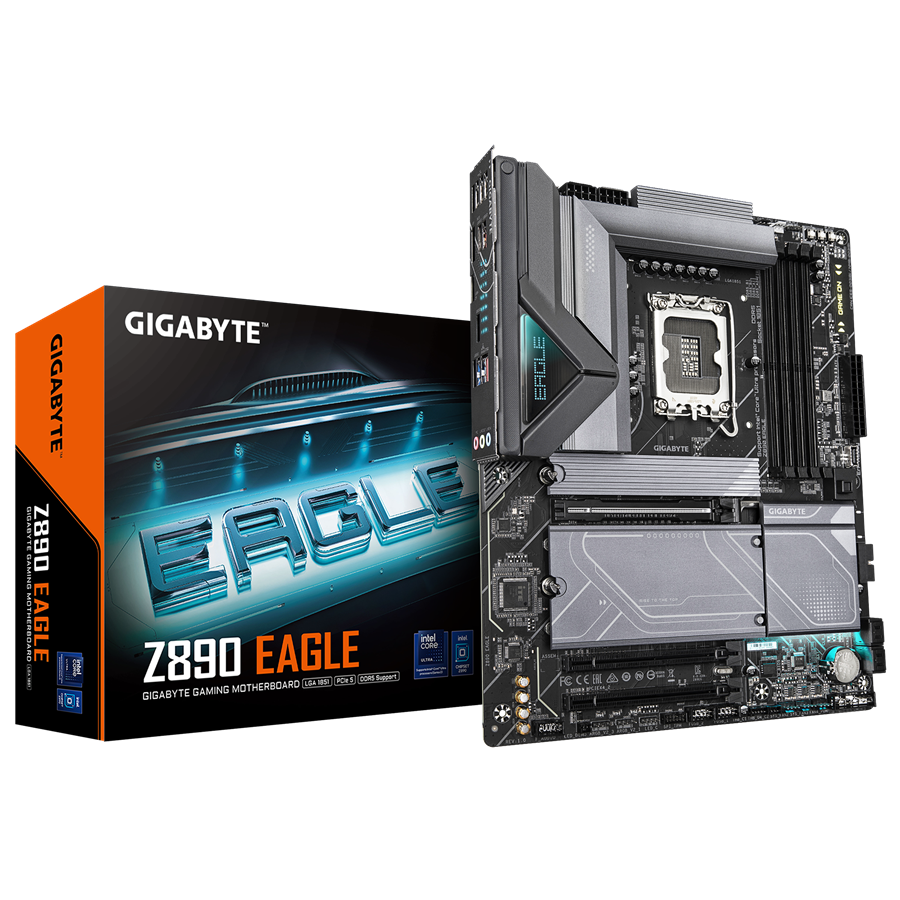 Gigabyte z890 eagle | lga1851 | atx | matična plošča 1 Gigabyte z890 eagle lga1851 atx osnovna plošča – intel z890, 4xddr5, 4xm. 2, 4xsata, 2. 5gb lan, 1x usb4 type-c, 1xdp komponentko