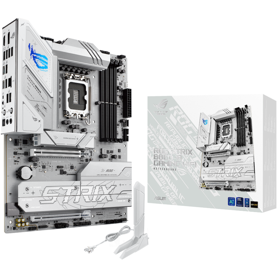 Asus rog strix b860-a gaming wifi | ddr5 | lga 1851 | atx | wi-fi 7 | aura sync | matična plošča 1 Asus rog strix b860-a gaming wifi lga1851 atx osnovna plošča – intel b860, 4xddr5, 4xm. 2, 4xsata, 2. 5gb lan, wifi 7, bt, 1xdp, 1xhdmi, 1xusb 20gbps port (usb type-c), aura komponentko