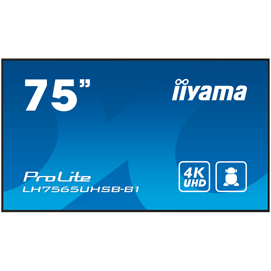 Iiyama prolite lh7565uhsb-b1 | 189cm (74,5") | 4k | ips | 8ms | 800 cd/m² | monitor 1 Iiyama prolite lh7565uhsb-b1 lfd – 189 cm (74. 5″), 4k uhd (3840×2160), ips, 8ms, 800 cd/m² id produkta: 152152 │ stanje: novo │komponentko