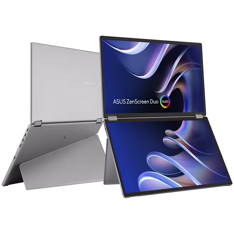 Asus zenscreen duo oled mq149cd | 35,6cm (14") | 1920x1200 | oled | dvojni prenosni monitor 1 Asus zenscreen duo oled mq149cd prenosni monitor – dvojni 35. 6cm (14″) ekran, fhd (1920 x 1200), 16:10, oled panela, hdr400, 100% dci-p3, de < 2, dvojni usb type-c, mini-hdmi komponentko