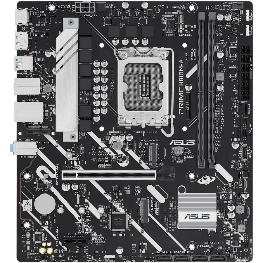 Asus prime h810m-a-csm | lga 1851 | matx | ddr5 | aura sync | matična plošča 1 Asus prime h810m-a-csm lga1851 matx osnovna plošča – intel h810, 2xddr5, 2xm. 2, 4xsata, 1gb lan, komponentko, 1xhdmi, aura sync