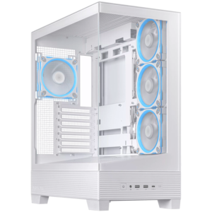 ASUS A31 PLUS | ATX | Kaljeno Steklo | 4 120mm ARGB Ventilatorji | Bela | Računalniško Ohišje