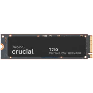 Crucial T710 | 4 TB | PCIe 5.0 NVMe | 14.500/13.800 MB/s | Micron G9 TLC NAND | M.2 2280 SSD Disk