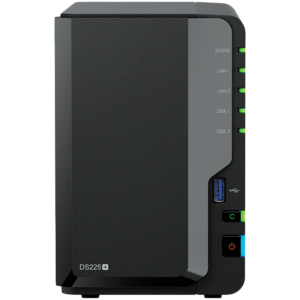 Synology DiskStation DS225+ | 2-Bay NAS Strežnik | Intel Celeron J4125 | 2GB DDR4 | 2.5GbE In 1GbE | USB 3.2 | Namizni NAS Strežnik