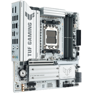 ASUS TUF GAMING B850M-PLUS WIFI7 W | AM5 | mATX | B850 | DDR5 | Bela Matična Plošča